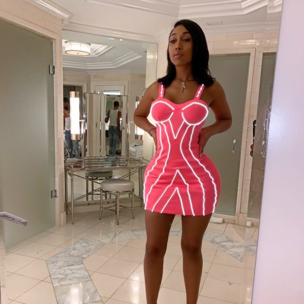 Gsuwoo reflective dress pink!